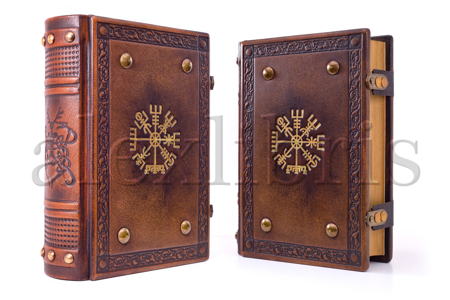 Vegvisir Leather Journal: Large 7.5 x 10 Inches, 600 Blank Pages - Discover the Mysteries of the Viking Age with this Norse-inspired Journal