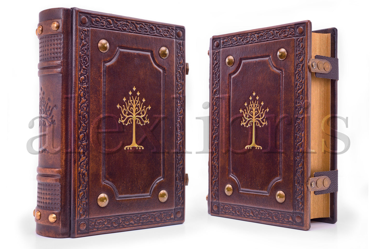 Gondor Tree Leather Journal: Large 7.5 x 10 Inches, 600 Blank Pages - Realm of Gondor with this Antiqued Leather Journal