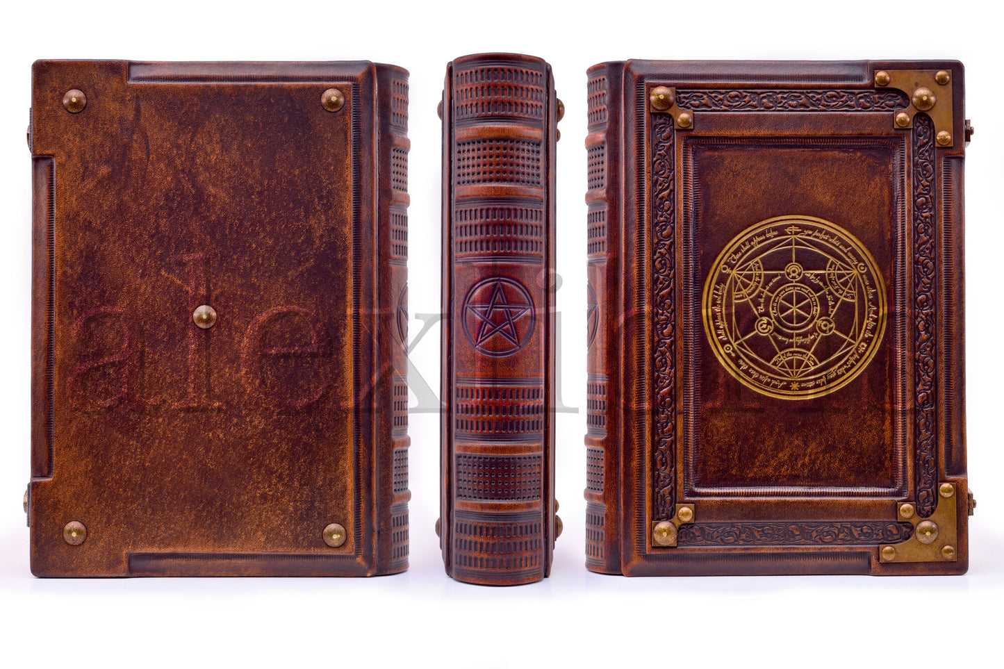 Alchemy Leather Journal: Large 10 x 13 Inches, 500 Blank Pages - Unleash Your Inner Alchemist with this Striking Red Leather Journal