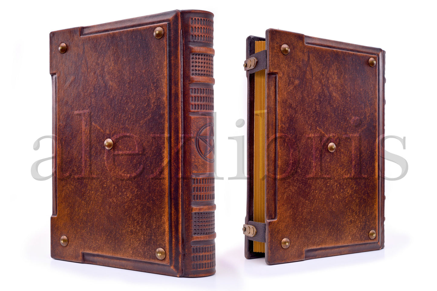 Alchemy Leather Journal: Large 10 x 13 Inches, 500 Blank Pages - Unleash Your Inner Alchemist with this Striking Red Leather Journal