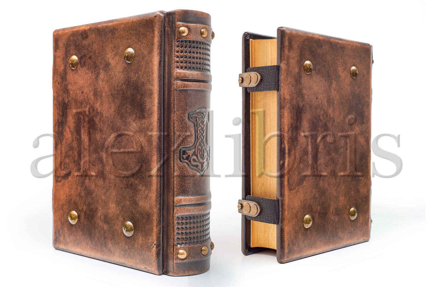Valknut Leather Journal: Large 7.5 x 10 Inches, 600 Blank Pages - A Tribute to the Norse Gods and the Wisdom of Havamal