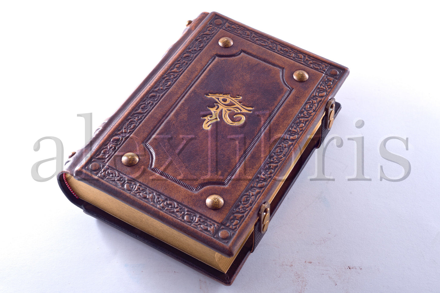 Horus Eye Leather Journal: Large 7.5 x 10 Inches, 600 Blank Pages - Unlock the Secrets of Magic and Esoteric Wisdom with the Powerful Horus Eye