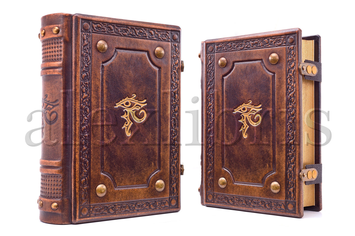 Horus Eye Leather Journal: Large 7.5 x 10 Inches, 600 Blank Pages - Unlock the Secrets of Magic and Esoteric Wisdom with the Powerful Horus Eye
