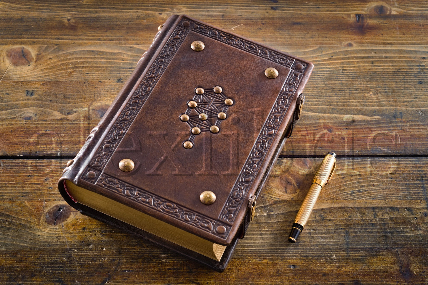 Kabbalah Leather Journal: Large 7.5 x 10 Inches, 600 Blank Pages - Embark on a Spiritual Journey with the Sacred Tree of Life in this Book of Shadows