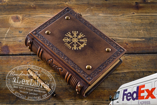 Vegvisir Leather Journal: Large 7.5 x 10 Inches, 600 Blank Pages - Discover the Mysteries of the Viking Age with this Norse-inspired Journal