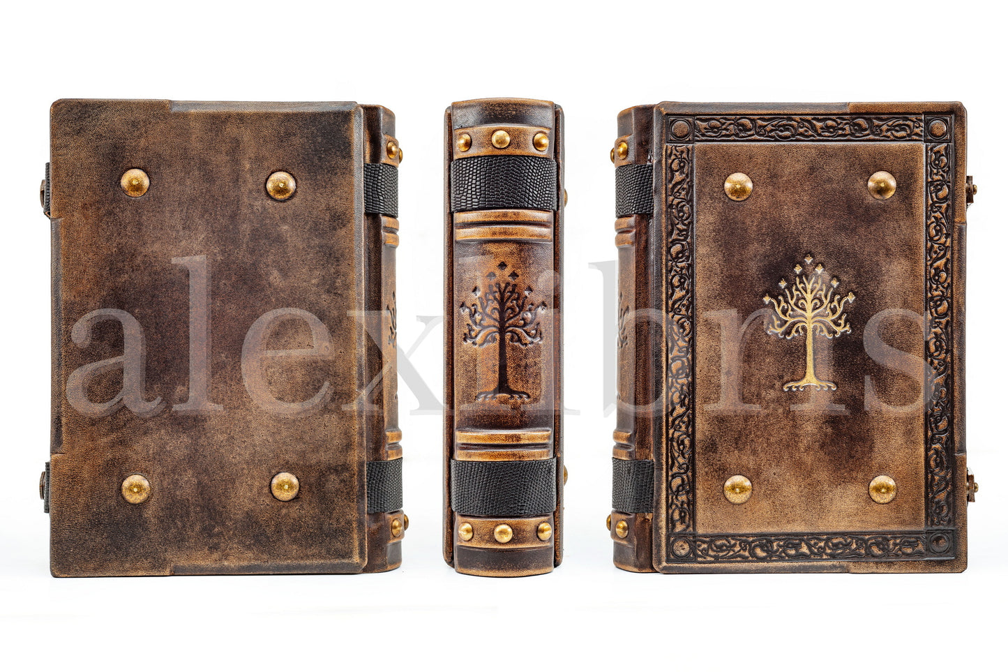 Gondor Tree Leather Journal: Large 8 x 10 Inches, 500 Blank Pages - Realm of Gondor with this Antiqued Leather Journal