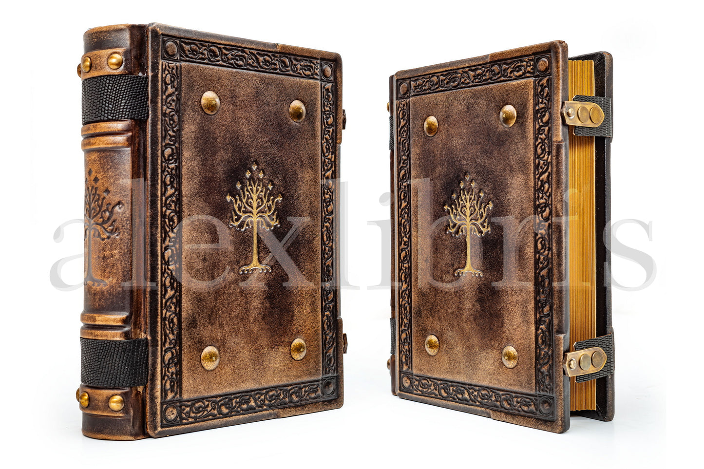 Gondor Tree Leather Journal: Large 8 x 10 Inches, 500 Blank Pages - Realm of Gondor with this Antiqued Leather Journal