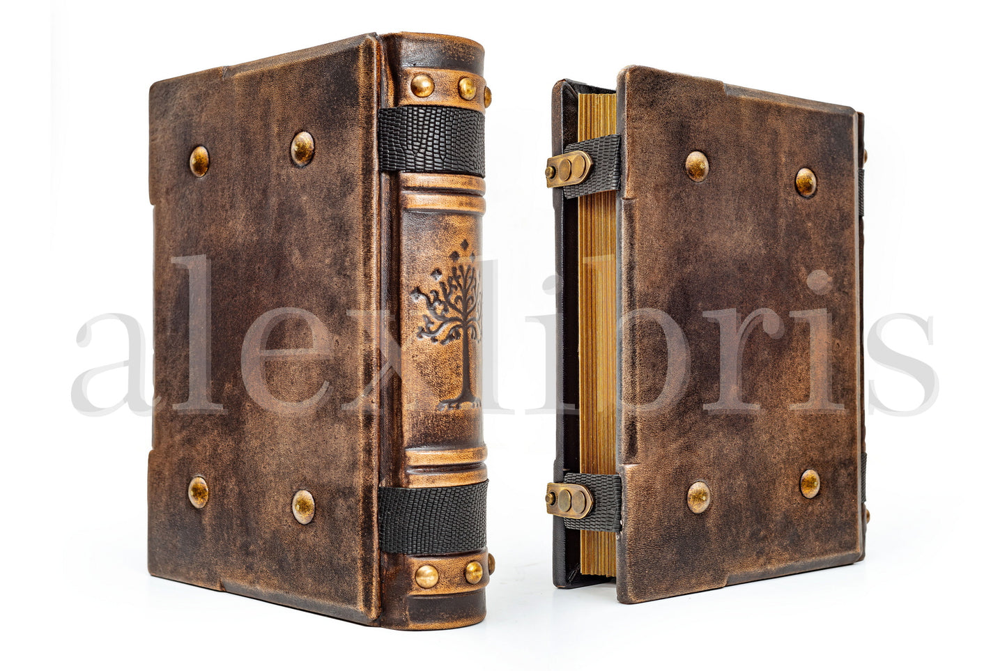 Gondor Tree Leather Journal: Large 8 x 10 Inches, 500 Blank Pages - Realm of Gondor with this Antiqued Leather Journal