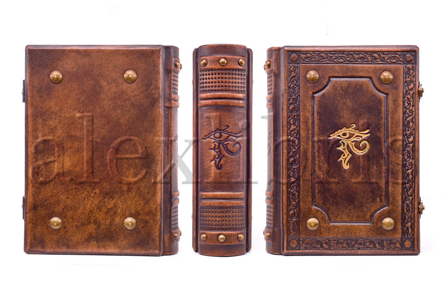 Horus Eye Leather Journal: Large 7.5 x 10 Inches, 600 Blank Pages - Unlock the Secrets of Magic and Esoteric Wisdom with the Powerful Horus Eye